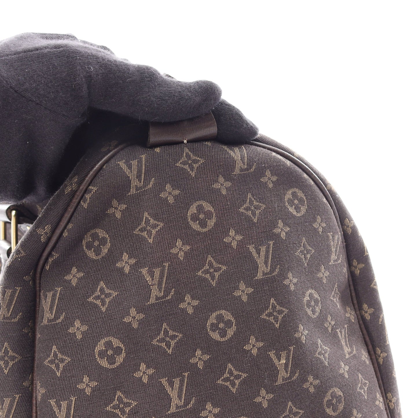 スピーディ30 モノグラムミニラン エベヌ ハンドバッグ キャンバス レザー ダークブラウン ルイヴィトン バッグ LOUIS VUITTON