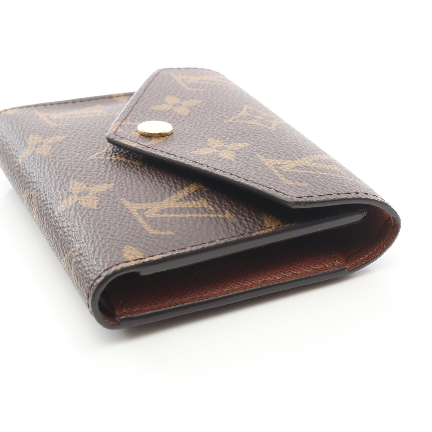 ポルトフォイユ ヴィクトリーヌ モノグラム 三つ折り財布 PVC ブラウン ルイヴィトン 財布・小物 LOUIS VUITTON