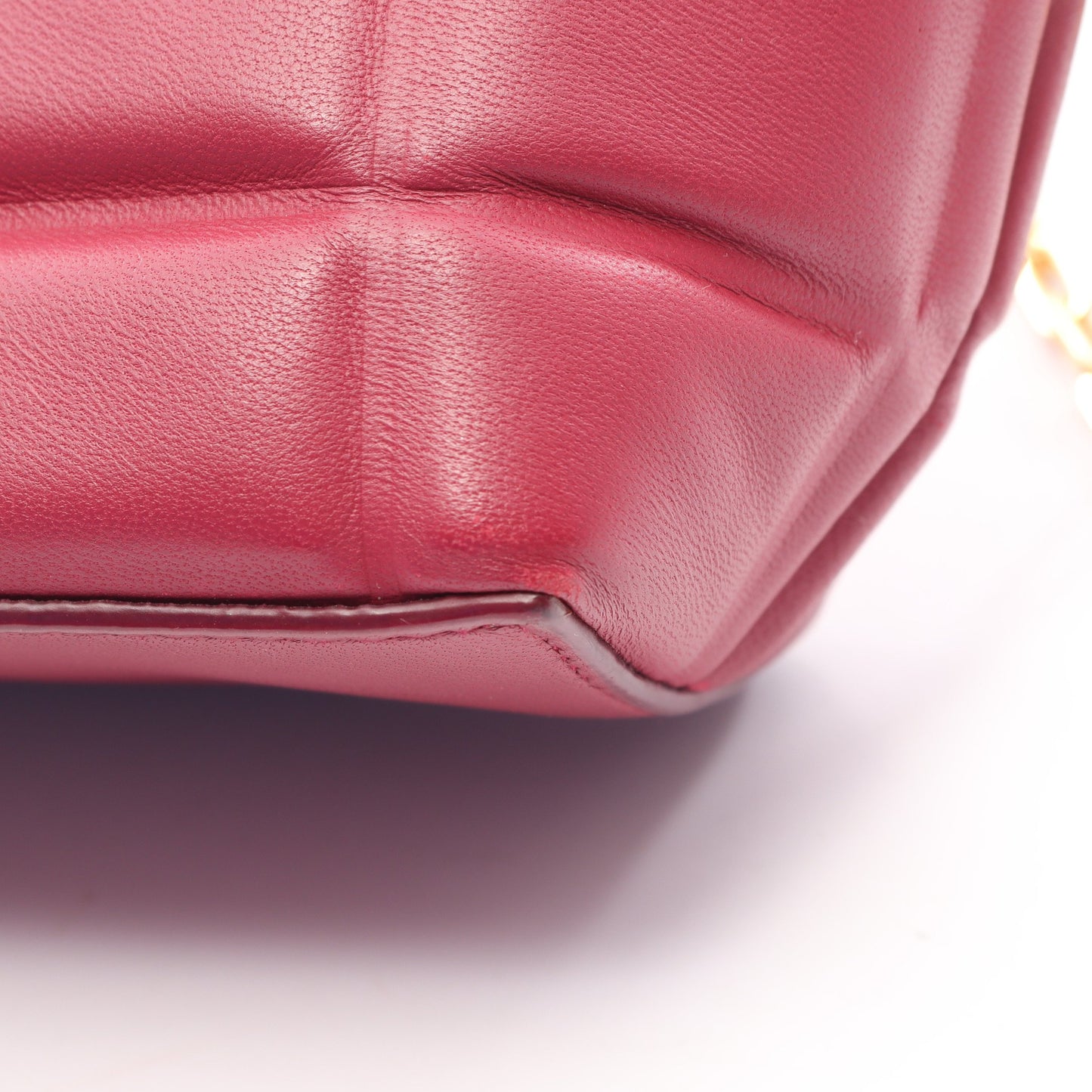 パデッド ハーフムーン チェーンショルダーバッグ レザー ピンクパープル ボッテガヴェネタ バッグ BOTTEGA VENETA