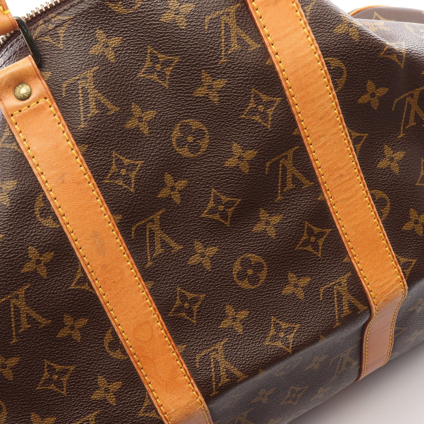 キーポル50 モノグラム ボストンバッグ PVC レザー ブラウン ルイヴィトン バッグ LOUIS VUITTON
