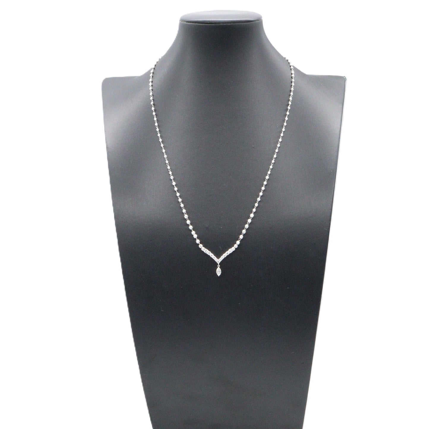 ダイヤモンド ネックレス ネックレス K18WG ダイヤモンド ホワイトゴールド クリア ノーブランドジュエリー アクセサリー NO BRAND JEWELRY