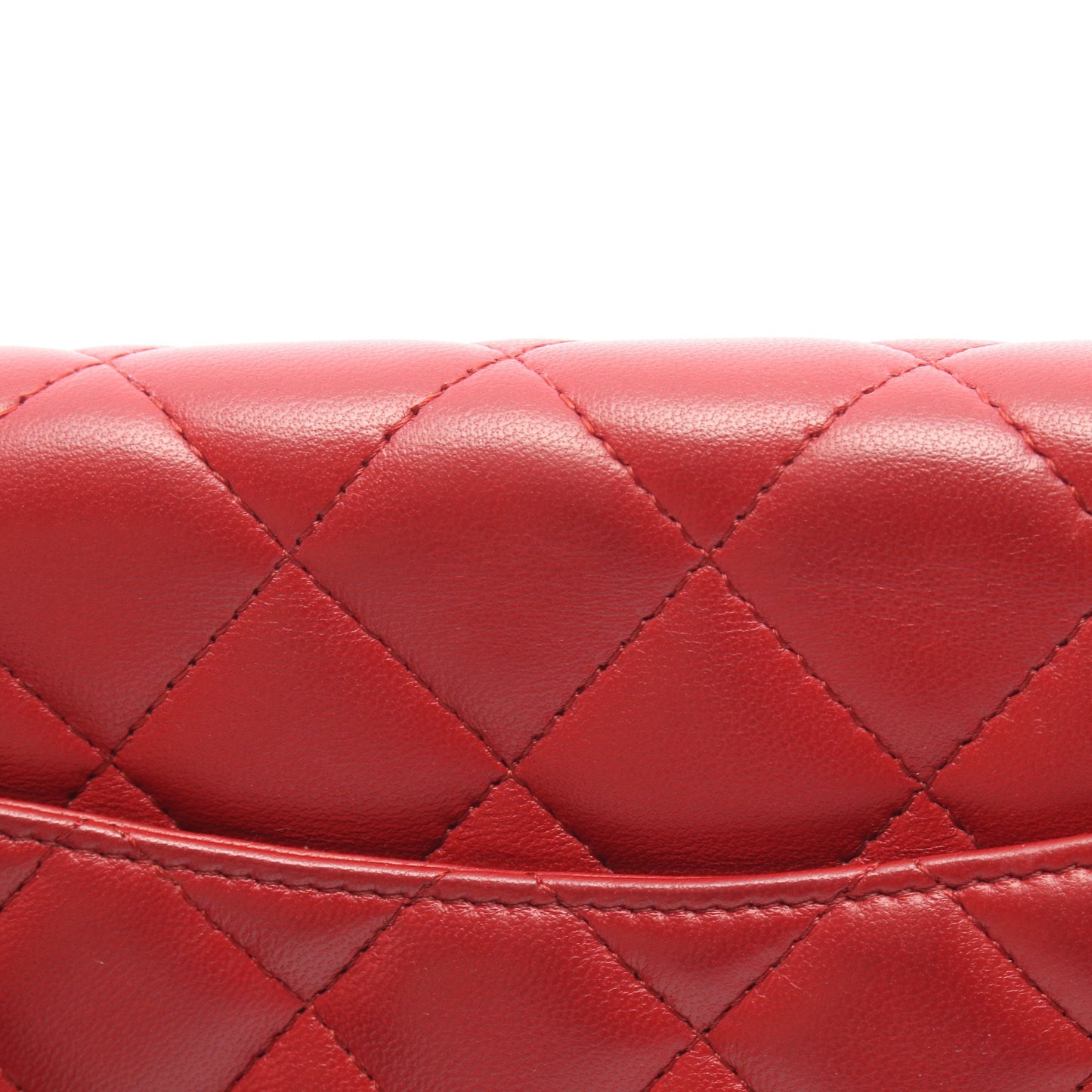 マトラッセ チェーンショルダーバッグ ラムスキン レッド シルバー金具 シャネル バッグ CHANEL