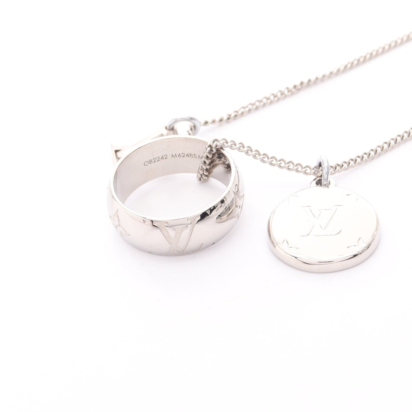 リングネックレス モノグラム ネックレス シルバー ルイヴィトン アクセサリー LOUIS VUITTON