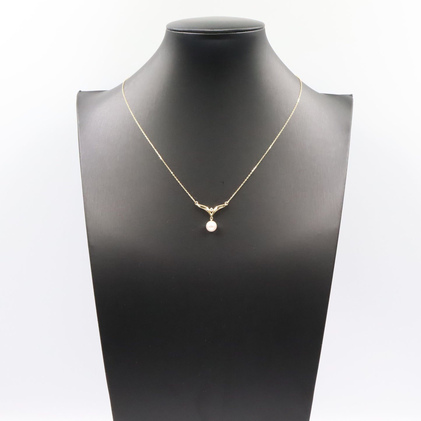 パール ネックレス ネックレス K18YG パール ダイヤモンド イエローゴールド ホワイト クリア ミキモト アクセサリー MIKIMOTO