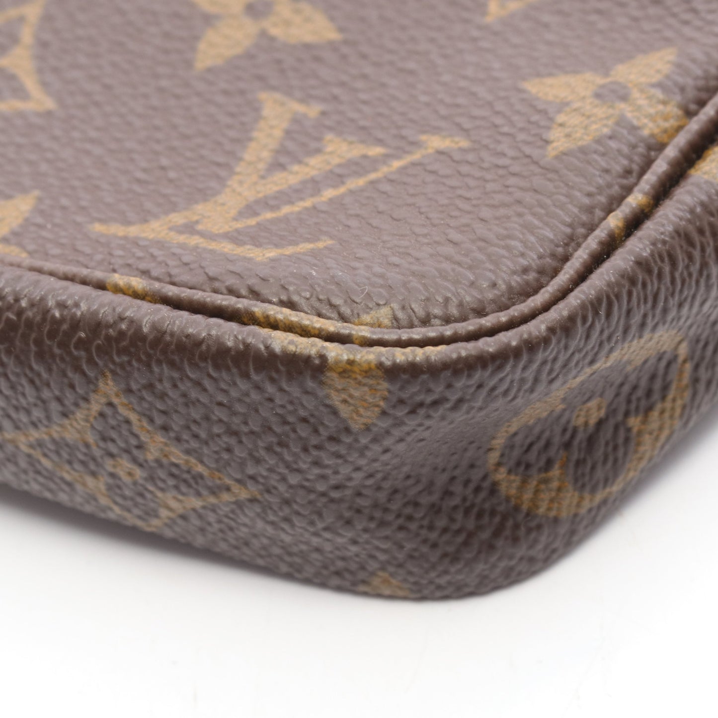 ポシェットアクセソワール モノグラム ハンドバッグ PVC レザー ブラウン ルイヴィトン バッグ LOUIS VUITTON