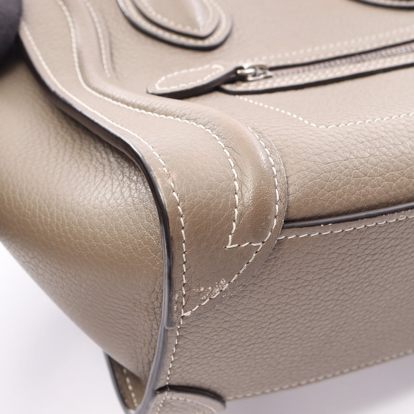 ラゲージ ナノショッパー 2WAY ハンドバッグ レザー グレーブラウン セリーヌ バッグ CELINE