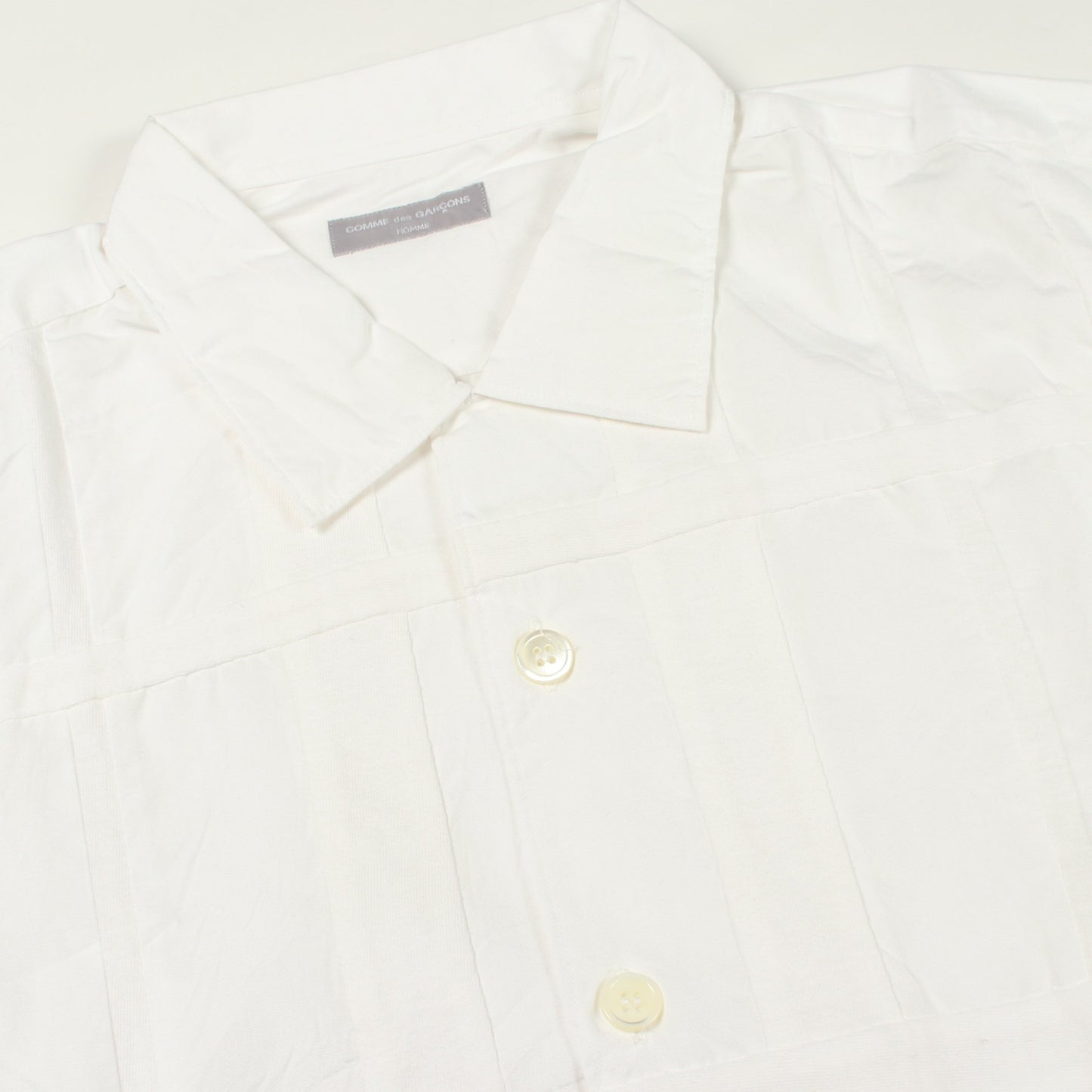 半袖 シワ加工 シャツ コットン ホワイト コムデギャルソンオム トップス COMME des GARCONS HOMME