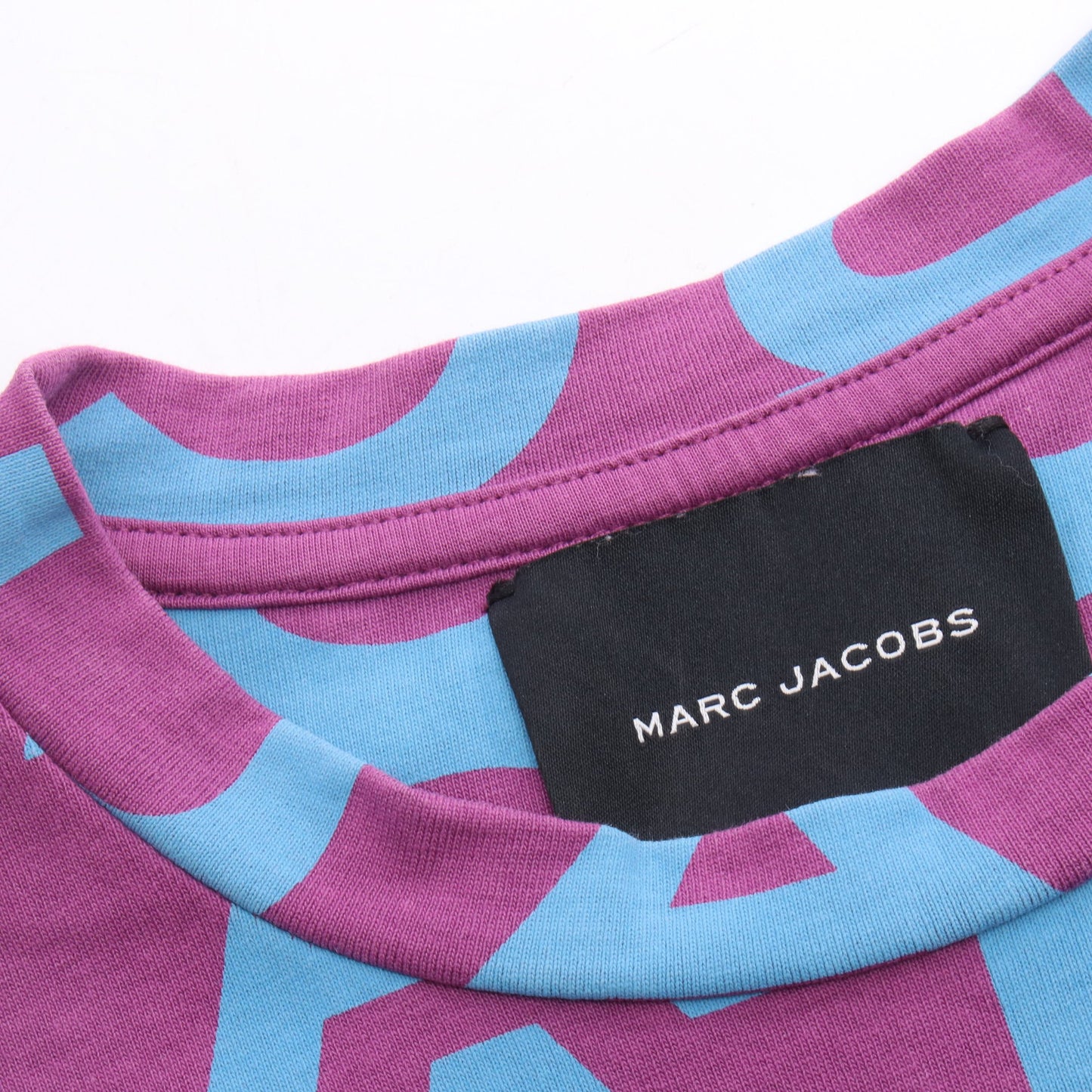 Monogram Big T-Shirt ロゴ総柄 クルーネック 半袖Tシャツ コットン パープル ブルー マークジェイコブス トップス MARC JACOBS