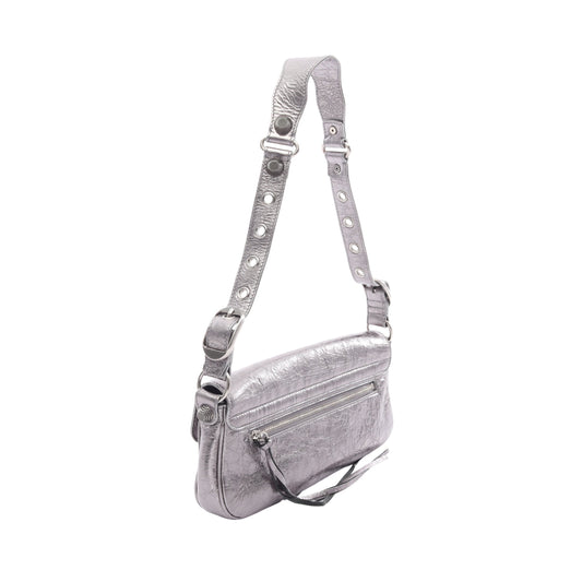 ル カゴール S ショルダーバッグ レザー シルバー バレンシアガ バッグ BALENCIAGA