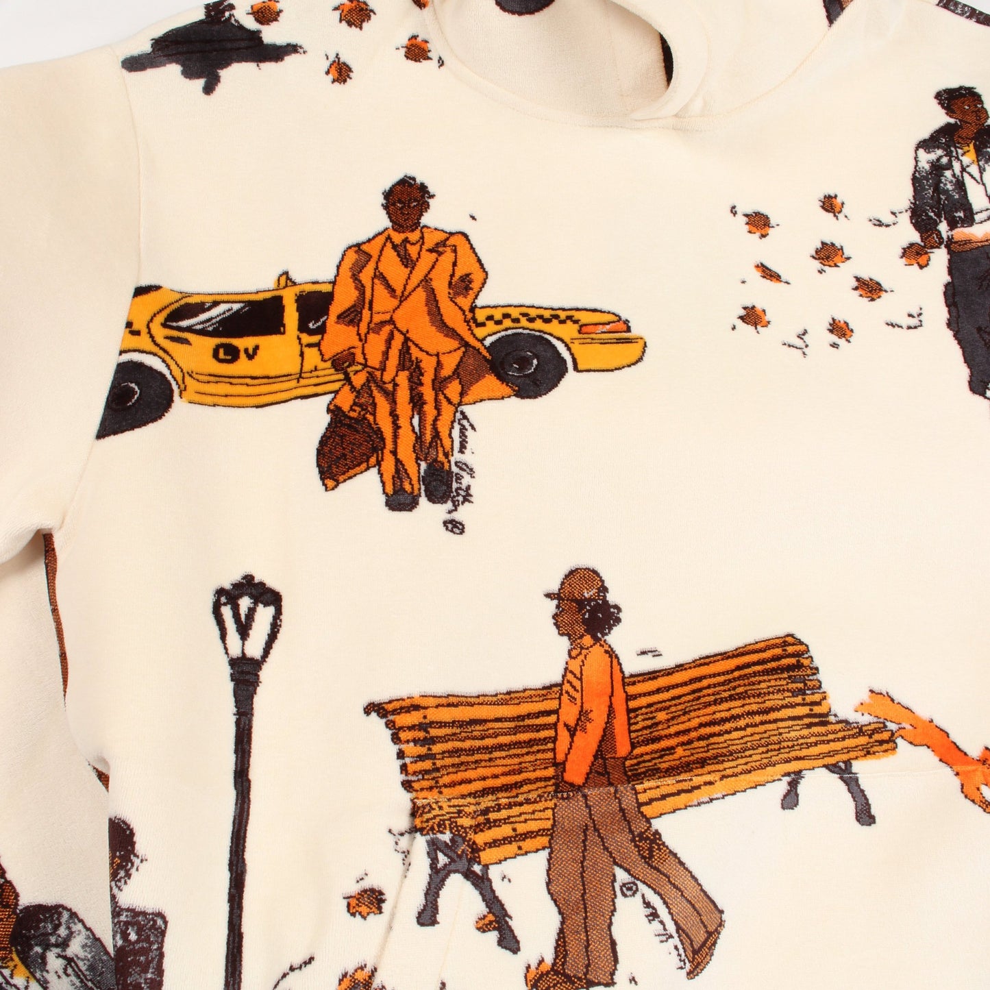 NEW WALKERS Print Hoodie プルオーバーパーカー コットン オフホワイト マルチカラー ルイヴィトン トップス LOUIS VUITTON
