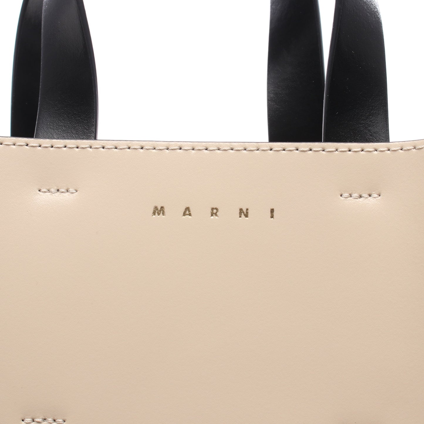 MUSEO ミニバッグ 2WAY ハンドバッグ レザー ベージュ アイボリー ブラック マルニ