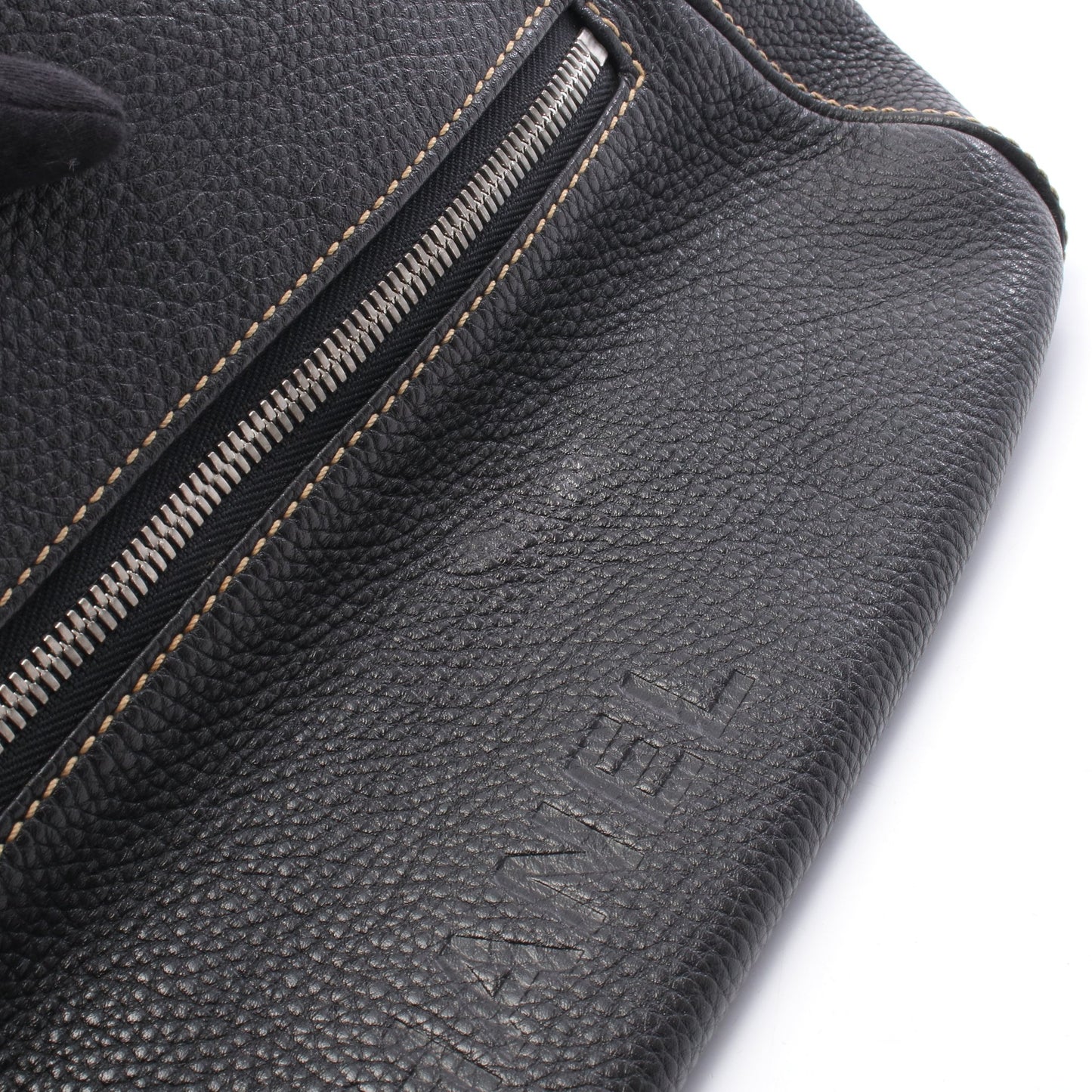 ロゴ フリンジ ショルダーバッグ レザー ブラック シルバー金具 シャネル バッグ CHANEL