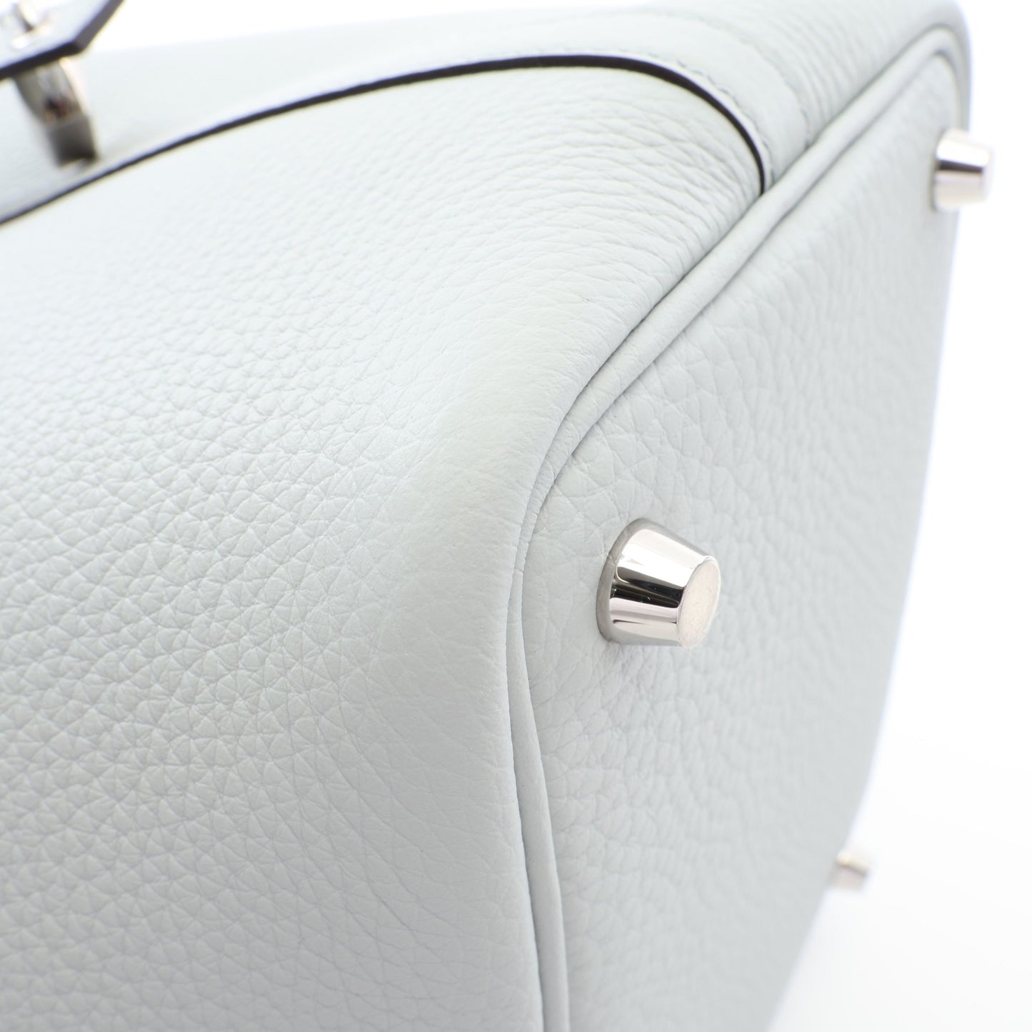 ピコタンロックPM ブルーペール ハンドバッグ トリヨンクレマンス ライトブルー シルバー金具 K刻印 エルメス バッグ HERMES