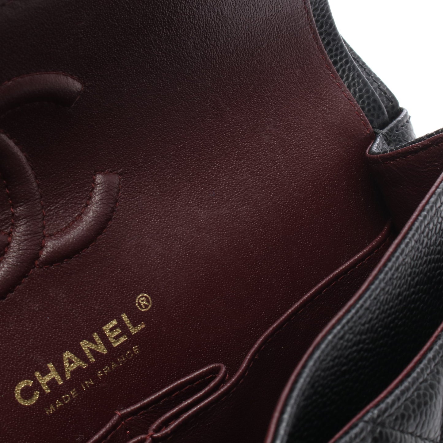 マトラッセ Wフラップ Wチェーンショルダーバッグ キャビアスキン ブラック ゴールド金具 シャネル バッグ CHANEL