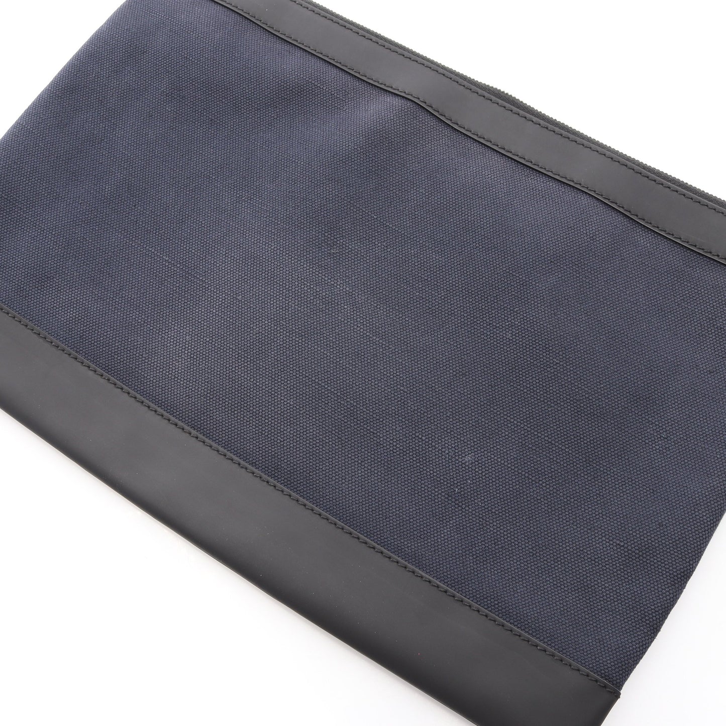 NAVY CLIP L ネイビークリップ クラッチバッグ キャンバス レザー ネイビー ブラック バレンシアガ