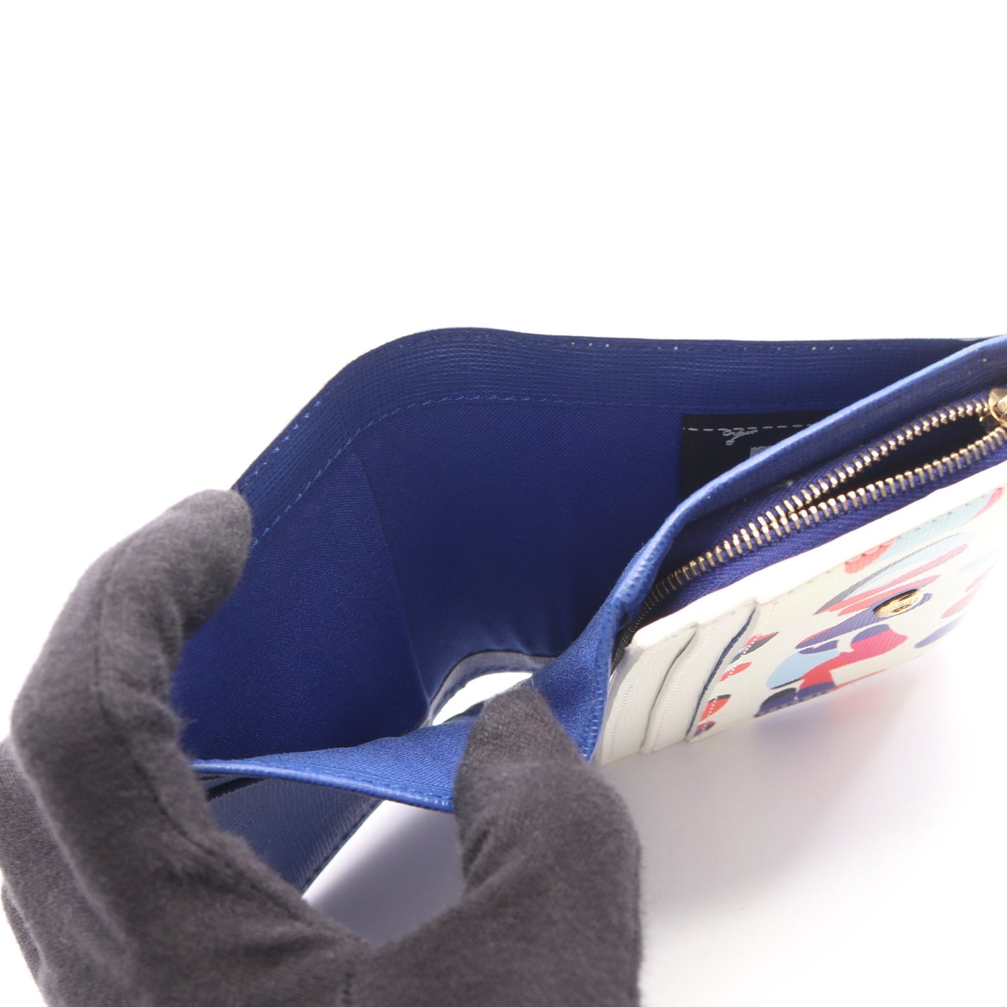 ロゴ グラフィティ 二つ折り財布 PVC ホワイト マルチカラー フェンディ 財布・小物 FENDI