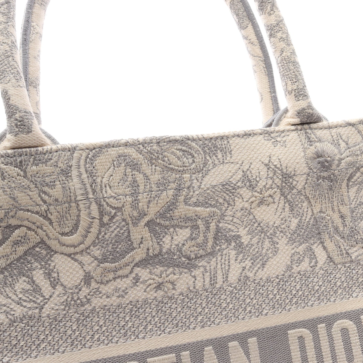 BOOK TOTE ブックトート ミディアム トワル ドゥ ジュイ ハンドバッグ トートバッグ キャンバス ライトグレー オフホワイト クリスチャンディオール