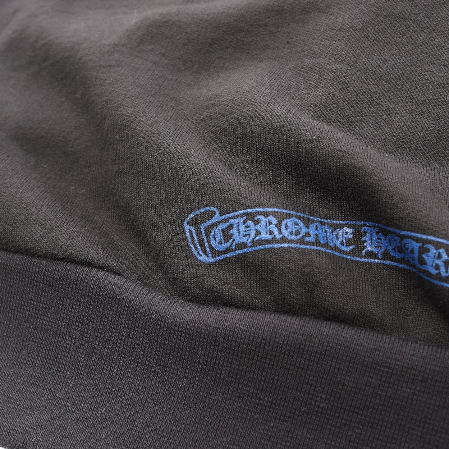 バーティカルロゴ 裏起毛 プルオーバーパーカー コットン ブラック ブルー クロムハーツ トップス Chrome Hearts