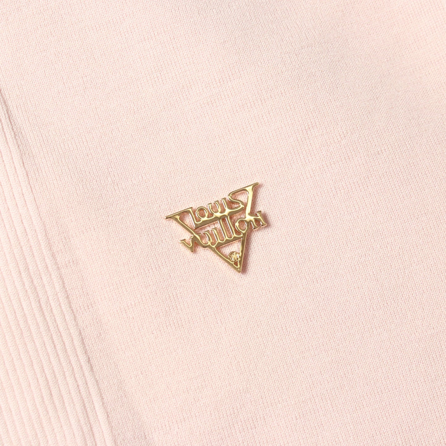 フリル ロゴ金具付き ニット ウール ピンク ルイヴィトン