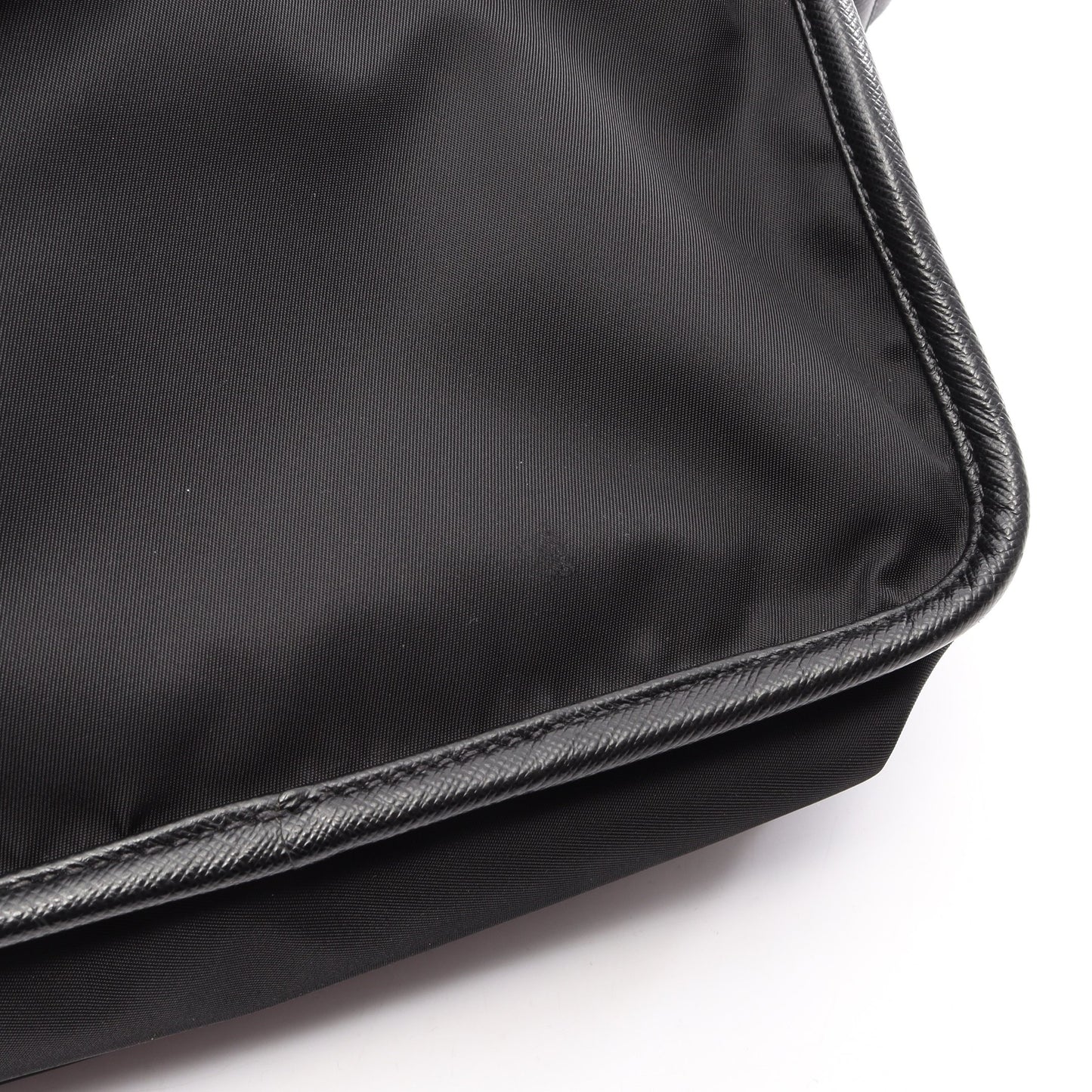 RE-NYLON TESSUTO+SAFFIANO ショルダーバッグ ナイロン サフィアーノレザー ブラック プラダ