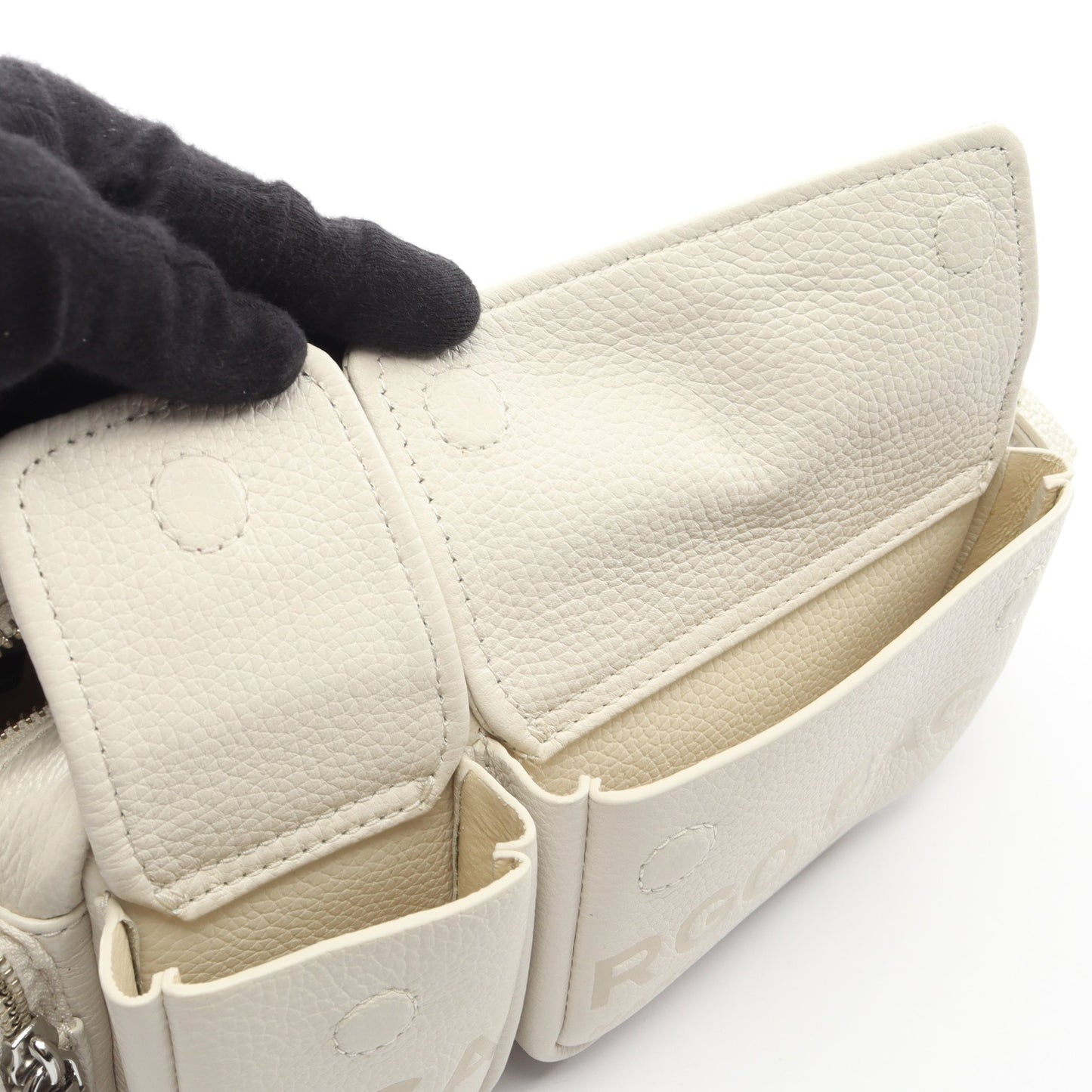 THE LEATHER CARGO BAG 2WAY ショルダーバッグ レザー ホワイト マークジェイコブス バッグ MARC JACOBS