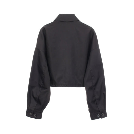 Re-Nylon クロップド ジャケット ナイロン ブラック プラダ