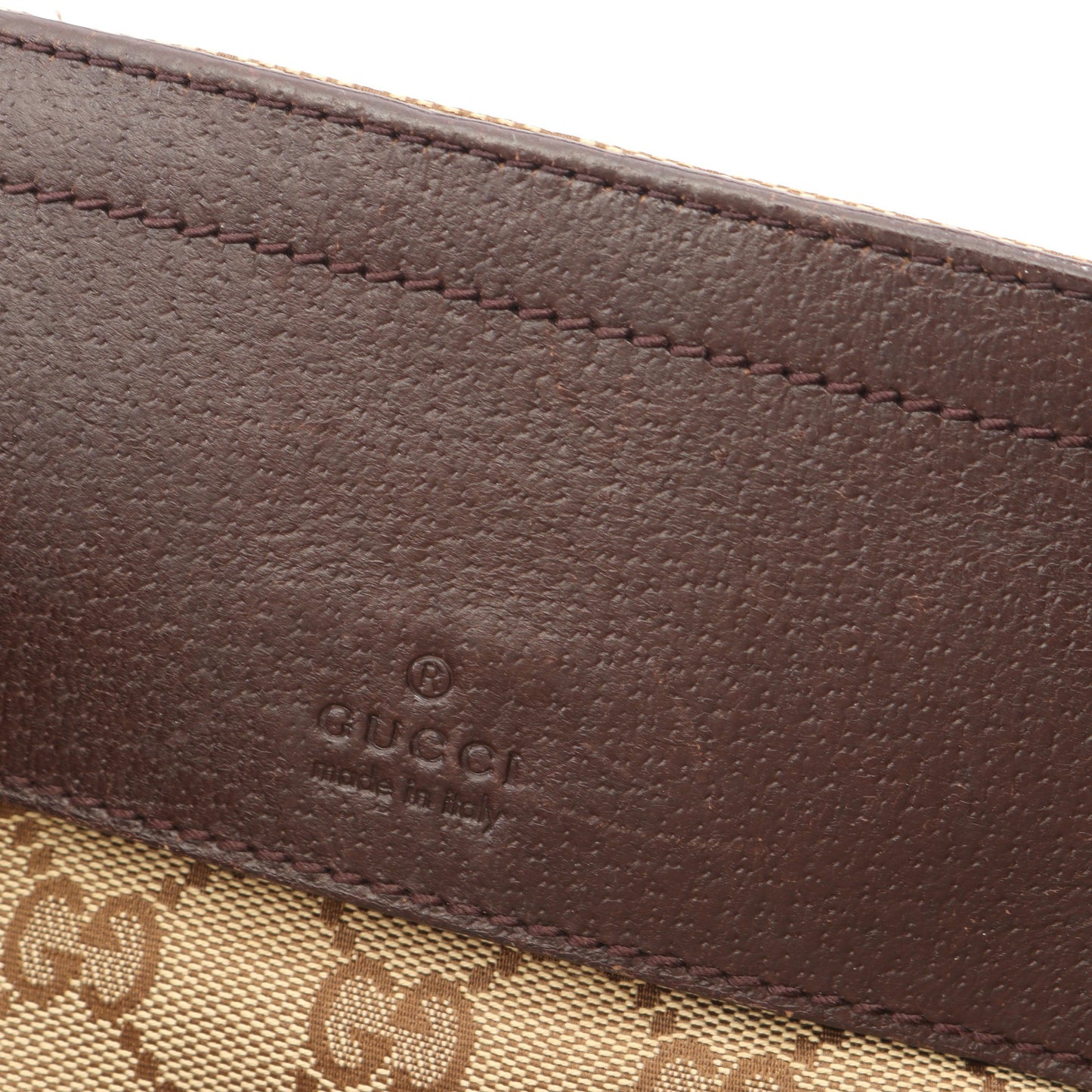 GGキャンバス ボディバッグ ウエストバッグ PVC レザー ベージュ ダークブラウン グッチ