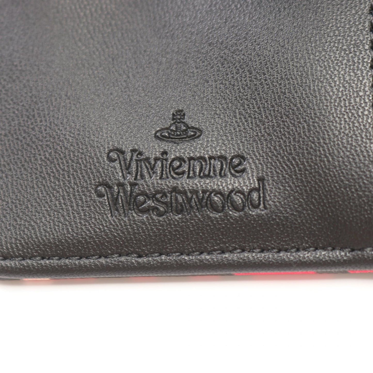 SMALL FRAME WALLET BIOGREEN SAFFIANO PRINTED 3 オーブ 三つ折り財布 その他 フェイクレザー ブラック マルチカラー ヴィヴィアンウエストウッド