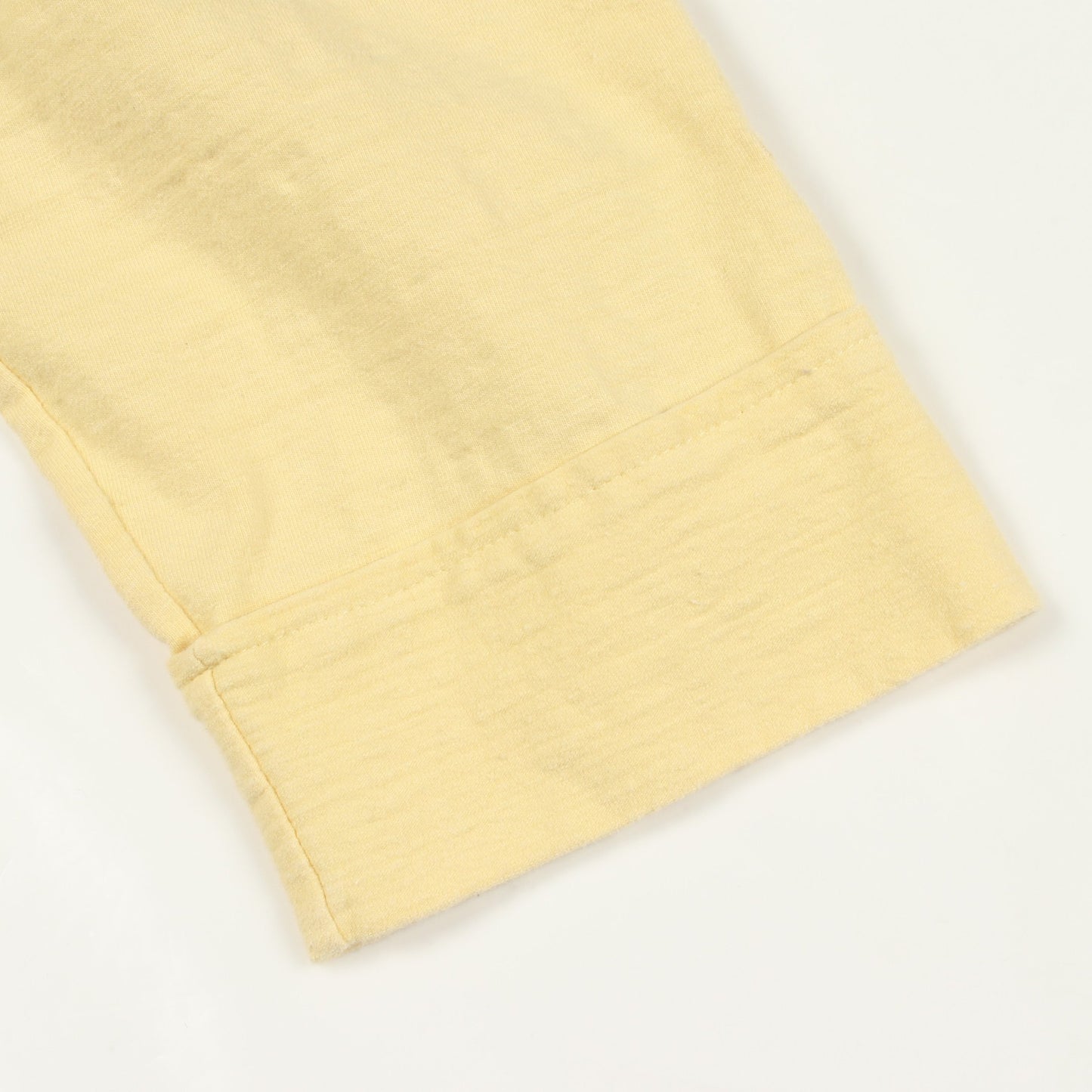 サイドスリット ロゴ刺繍 長袖Tシャツ コットン イエロー ジルサンダー