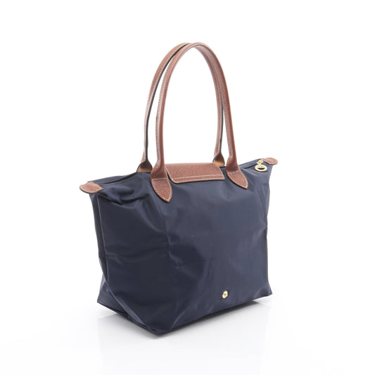 LE PLIAGE ORIGINAL M ル プリアージュ オリジナル M ショルダーバッグ トートバッグ キャンバス レザー ネイビー ブラウン ロンシャン