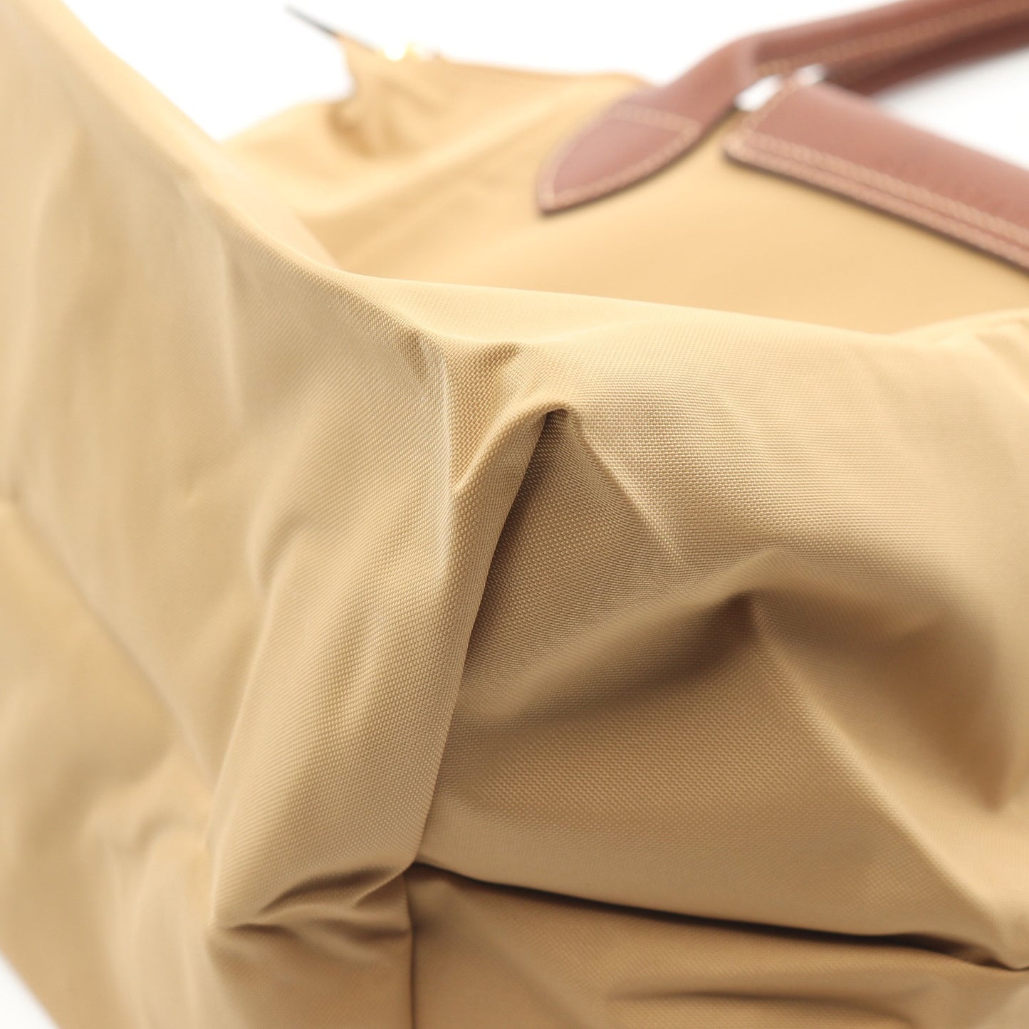 LE PLIAGE ORIGINAL M ル プリアージュ オリジナル M ショルダーバッグ トートバッグ キャンバス レザー ベージュ ブラウン ロンシャン バッグ LONGCHAMP