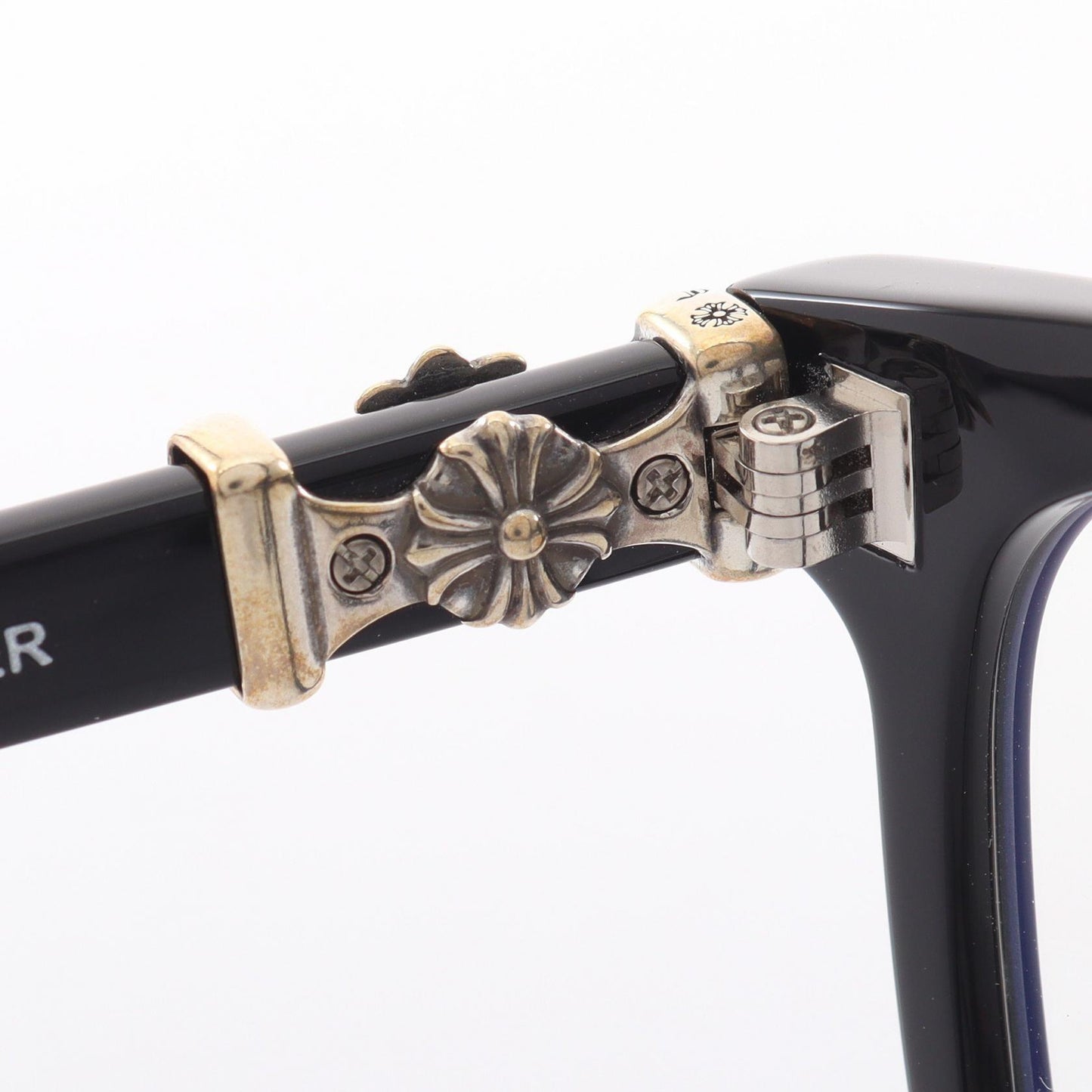 COX UCKERCH クロステンプル ウェリントン アイウェア メガネ 眼鏡 SV925 ブラック シルバー クロムハーツ
