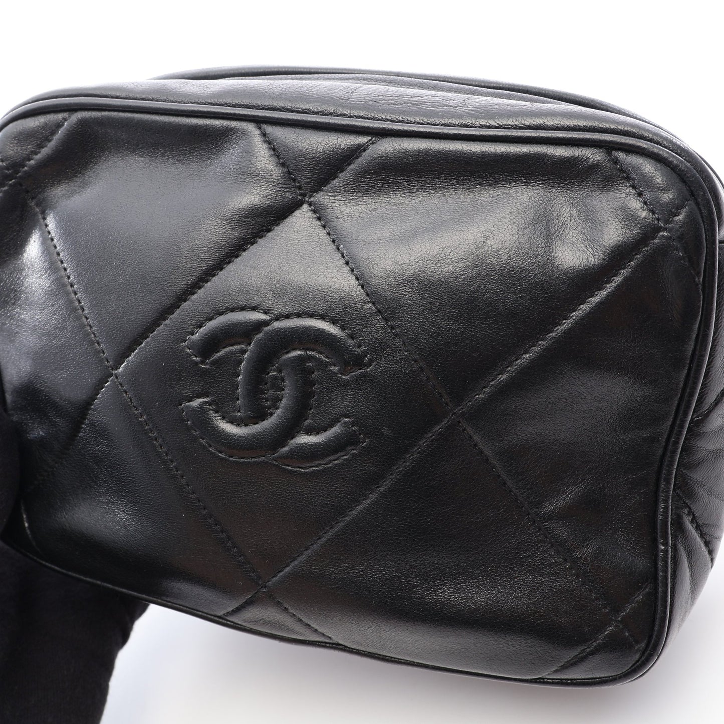 マトラッセ タッセル チェーンショルダーバッグ ラムスキン ブラック ゴールド金具 ヴィンテージ シャネル バッグ CHANEL