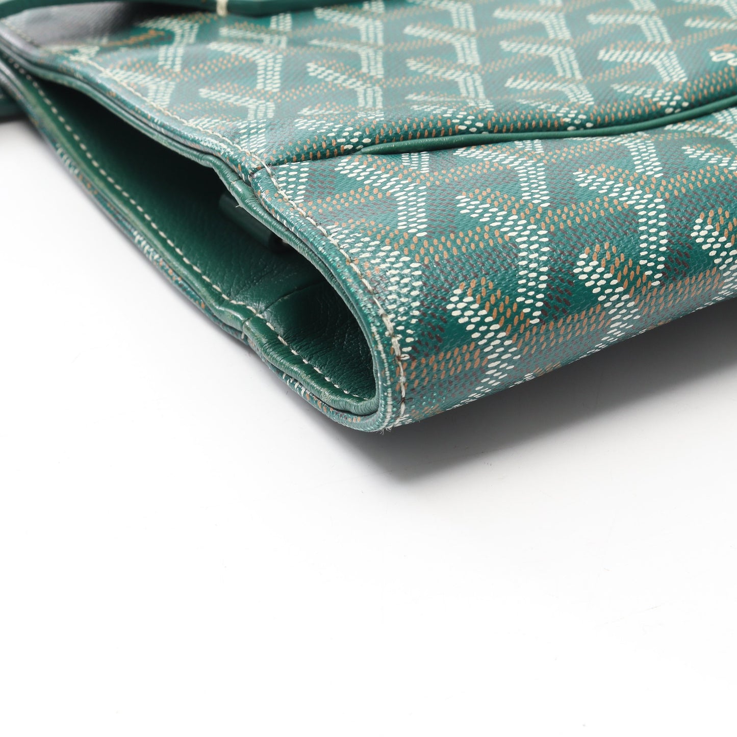 ヴォルテール ハンドバッグ トートバッグ コーティングキャンバス レザー グリーン マルチカラー ゴヤール