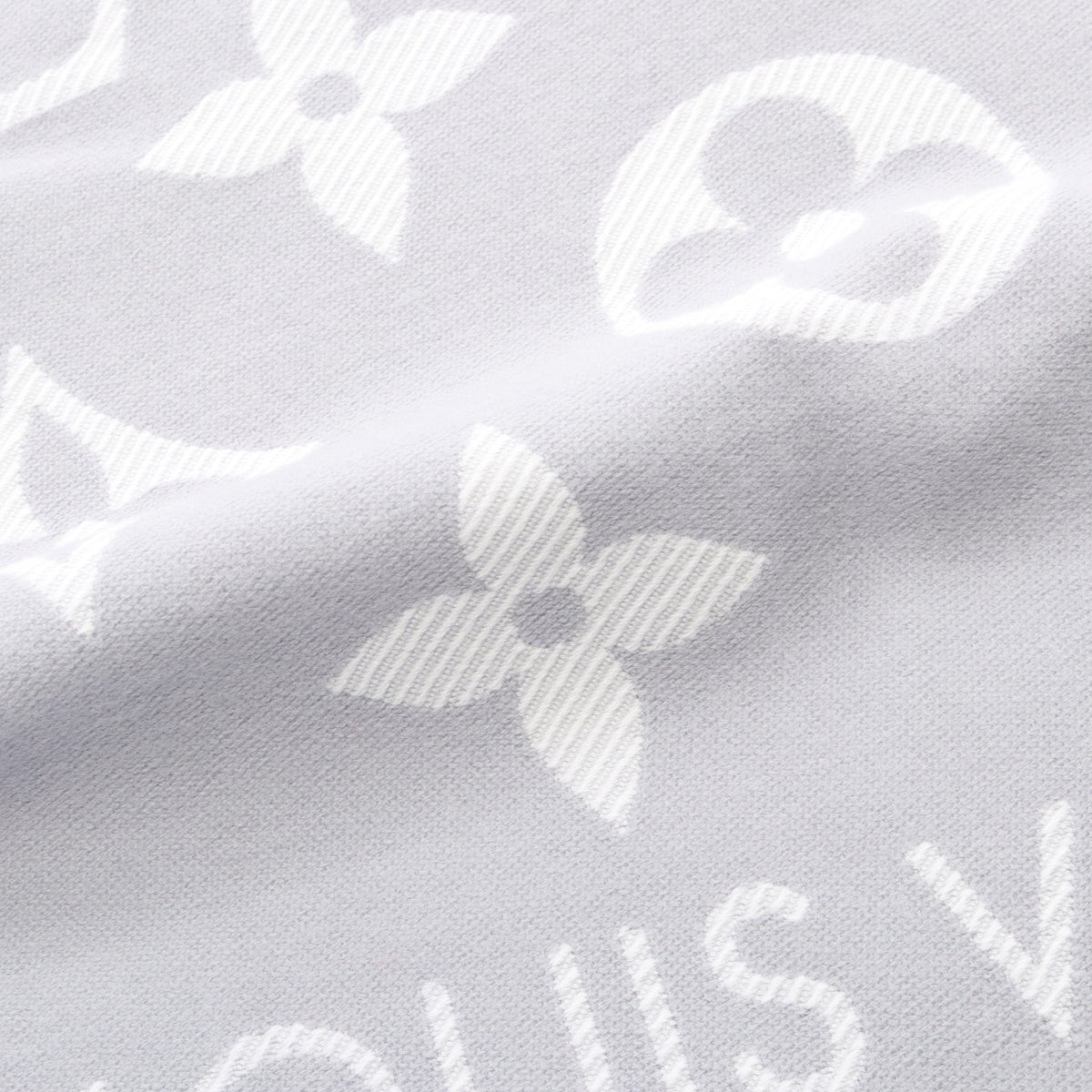 LV エセンシャル グリクレール マフラー ウール パープルグレー オフホワイト ルイヴィトン 財布・小物 LOUIS VUITTON
