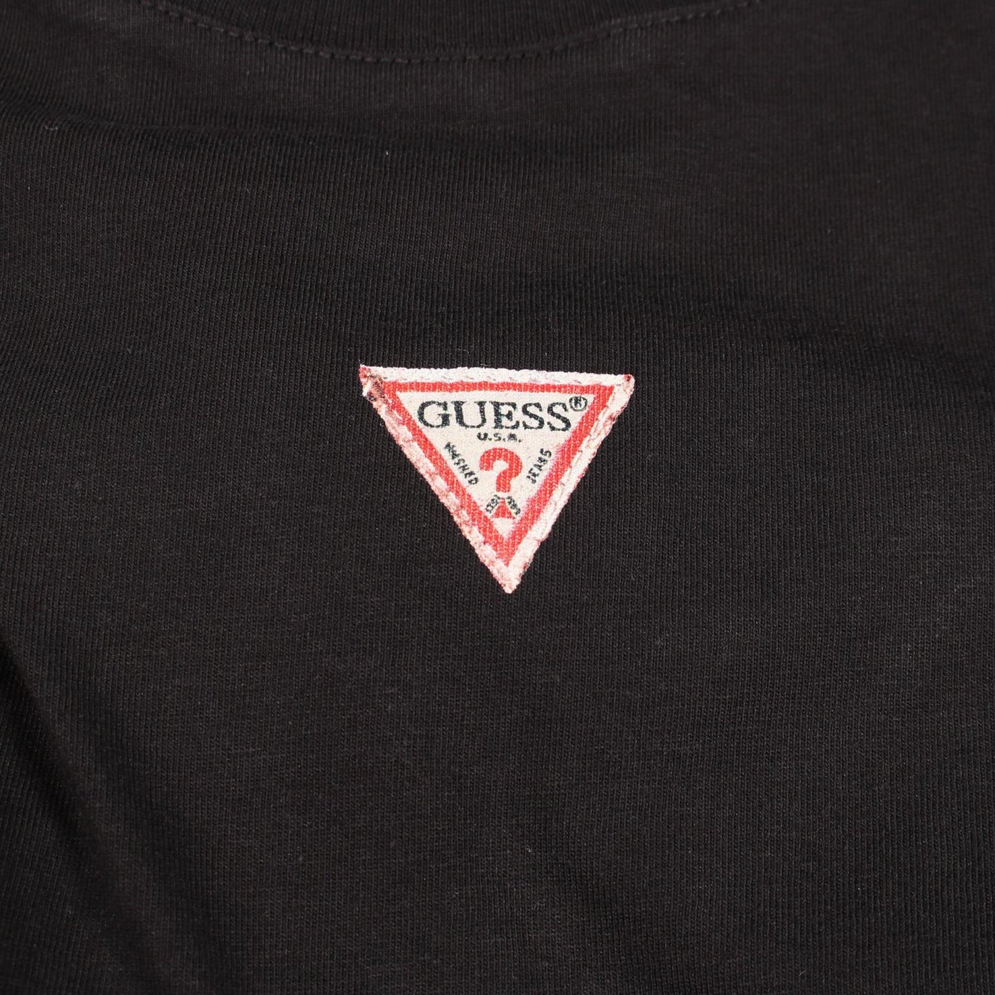 ロゴプリント 半袖Tシャツ コットン ブラック ゲス