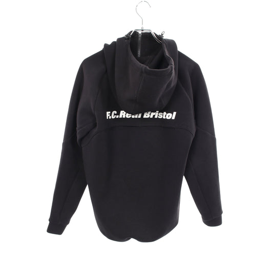 TECH KNIT HOODIE ジップアップパーカー コットン ブラック エフシーレアルブリストル トップス F.C.Real Bristol