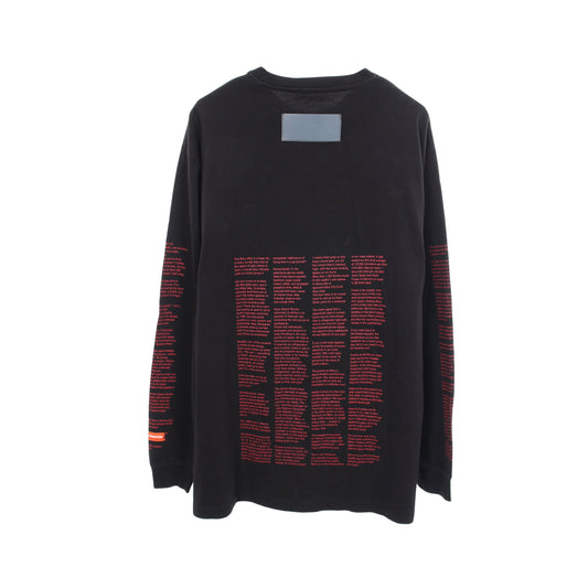 NASA刺繍 長袖Tシャツ コットン ブラック ヘロンプレストン トップス HERON PRESTON