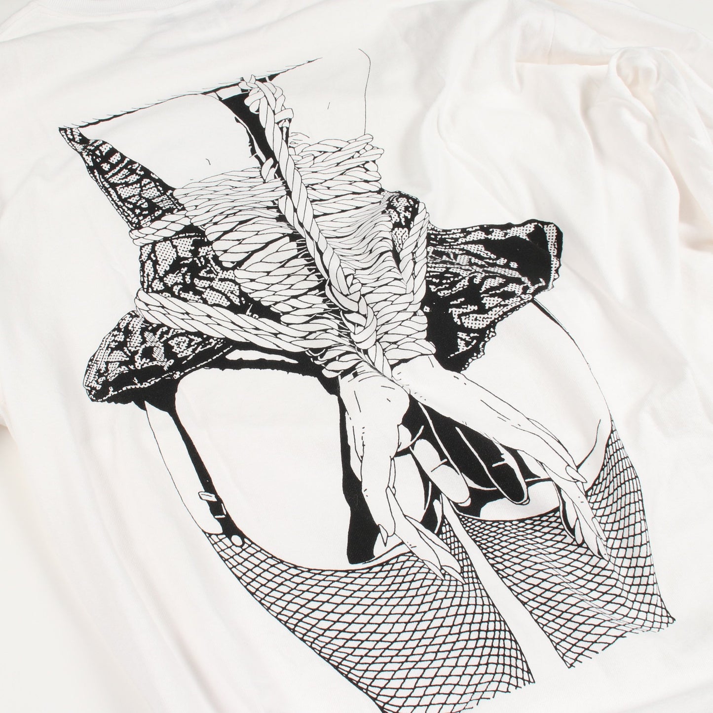 バックプリント ワッペン 長袖Tシャツ コットン ホワイト キディル