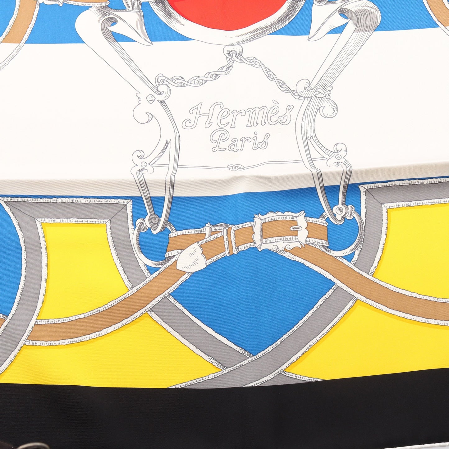 カレ90 L'Instruction du Roy スカーフ シルク ブラック マルチカラー エルメス 財布・小物 HERMES