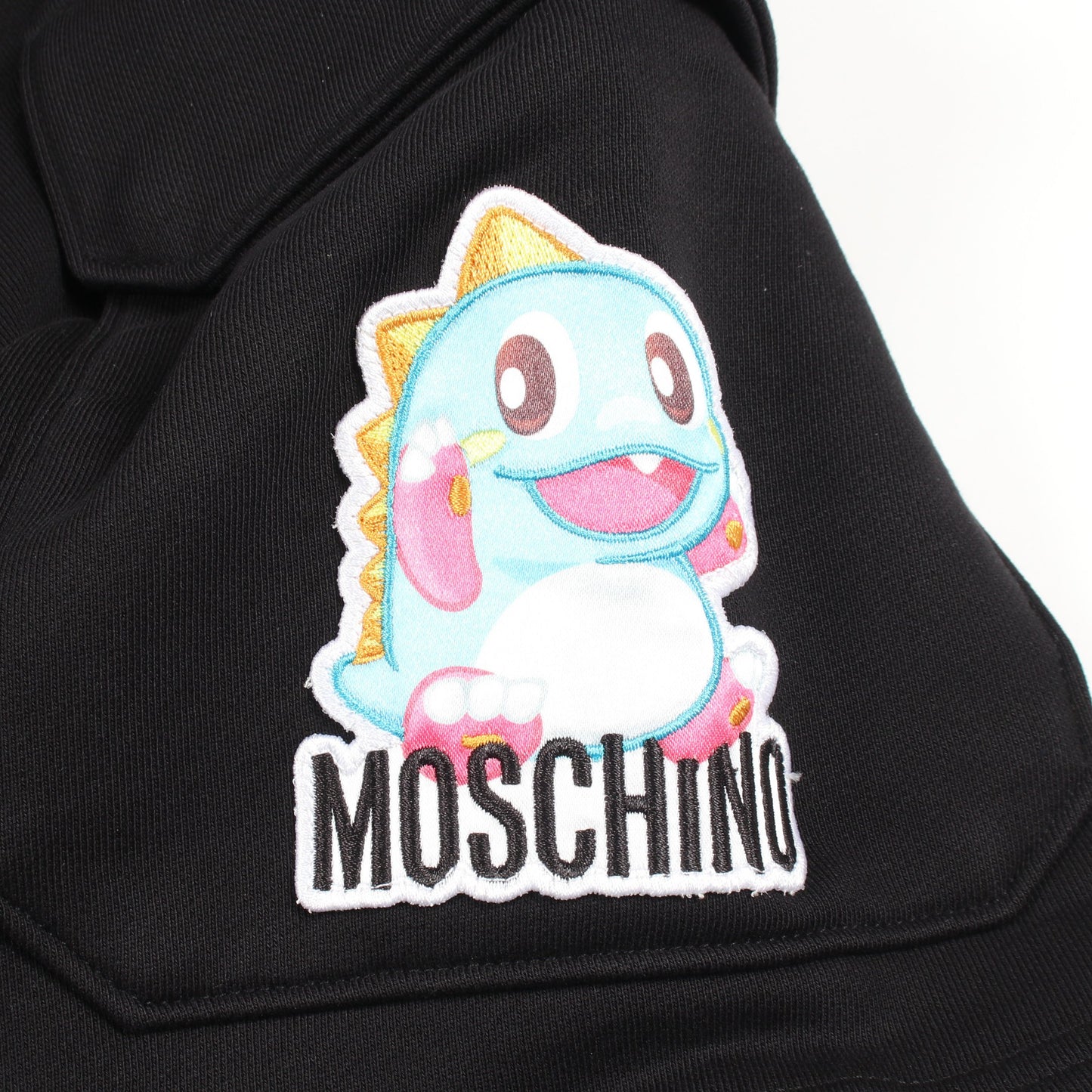 MOSCHINO × Puzzle Bobble ショート スウェットパンツ コットン ブラック モスキーノ