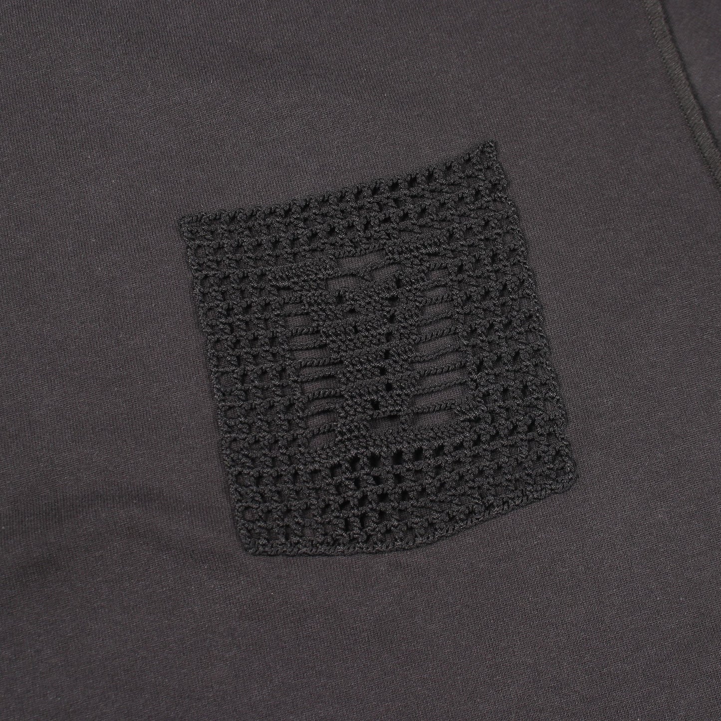 インサイドアウト 編み込みポケット 半袖Tシャツ コットン ブラック ルイヴィトン