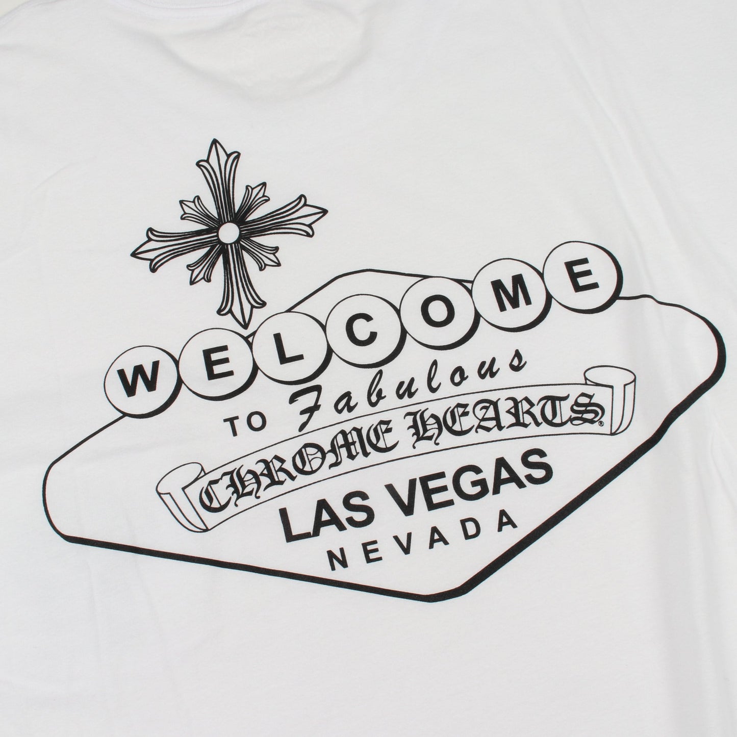 OLD LAS VEGAS ラスベガス限定 半袖Tシャツ コットン ホワイト クロムハーツ