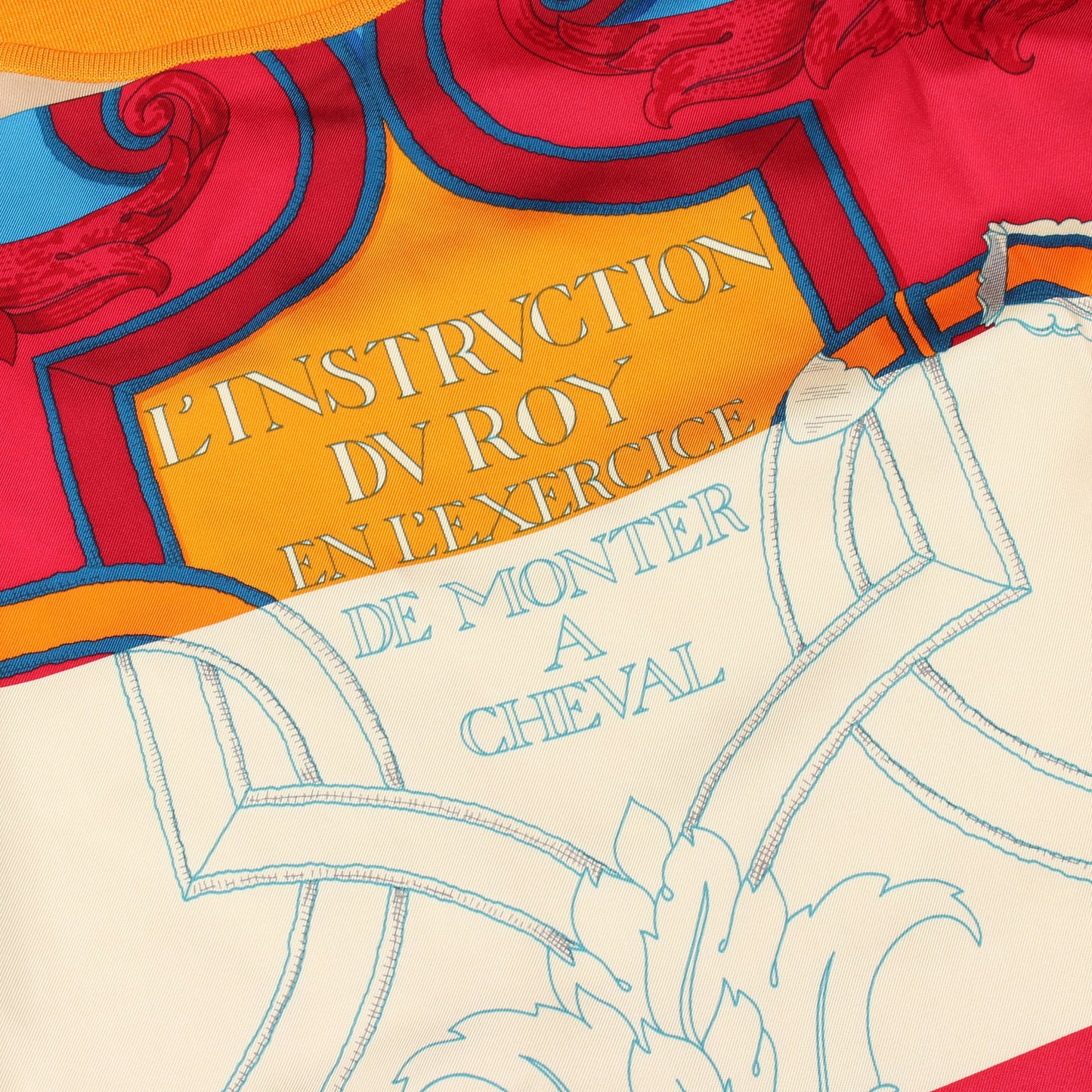 ツイルレーヌ L’INSTRUCTION DU ROY スカーフ切替 ニットワンピース シルク コットン オレンジ マルチカラー エルメス
