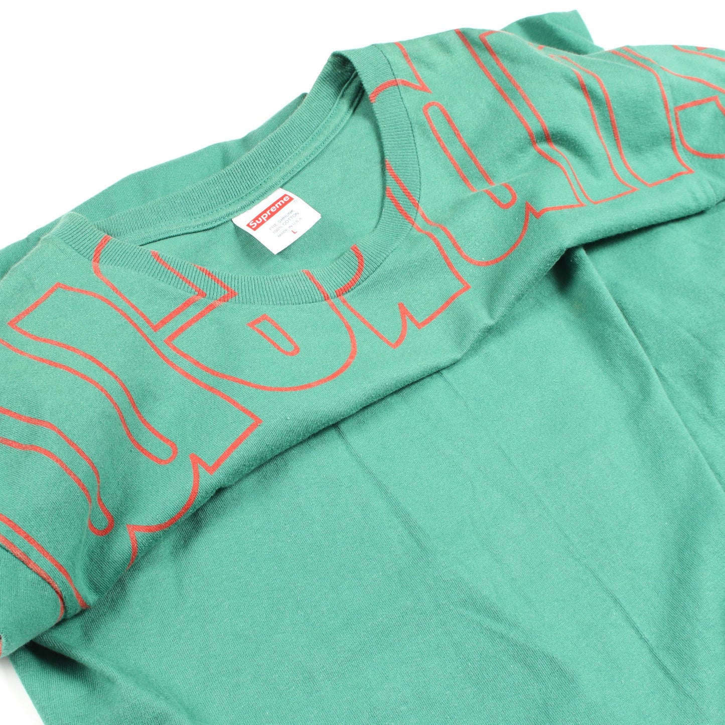 Upside Down Tee クルーネック 半袖Tシャツ コットン グリーン シュプリーム