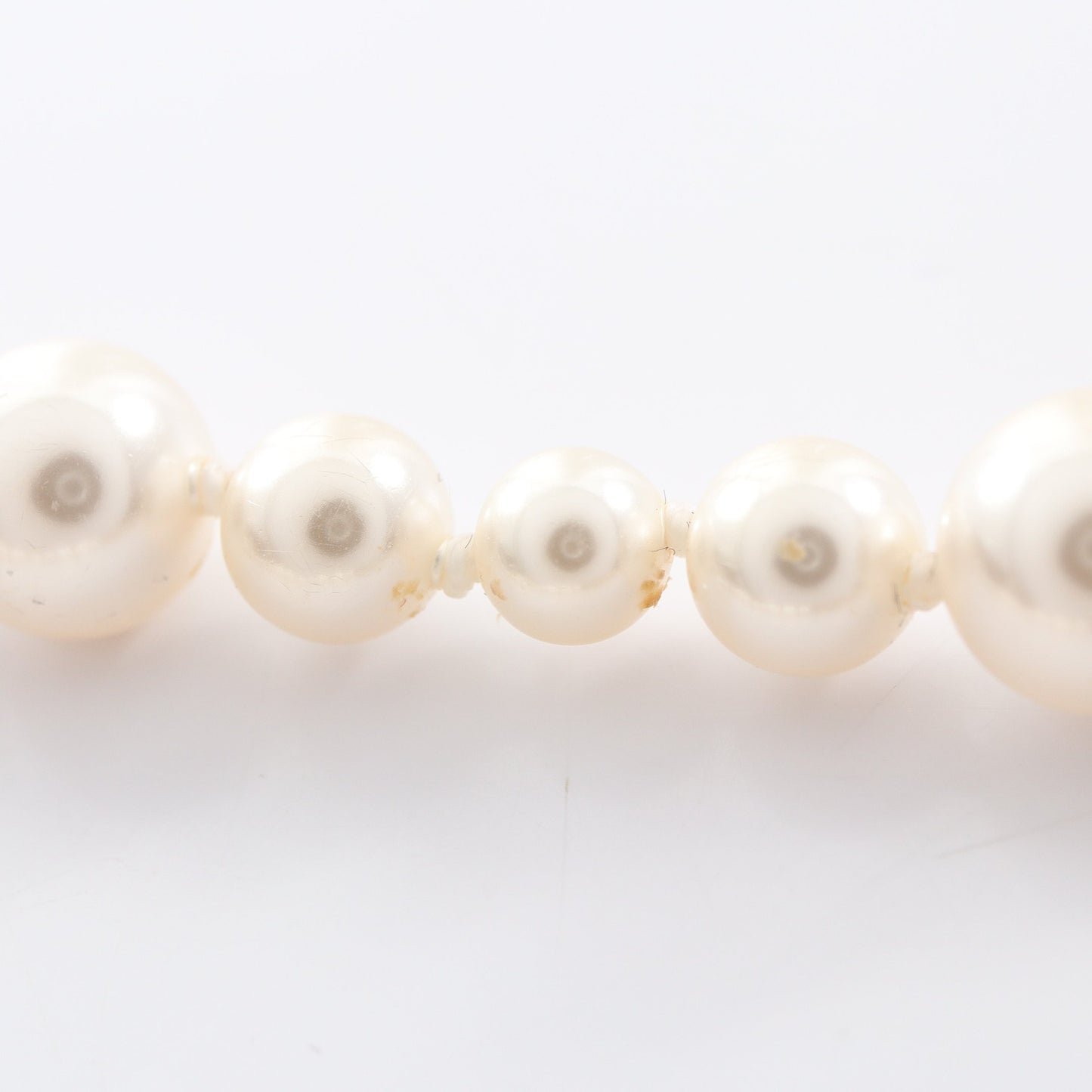 ココマーク ネックレス GP フェイクパール ラインストーン ゴールド オフホワイト クリア A20B シャネル