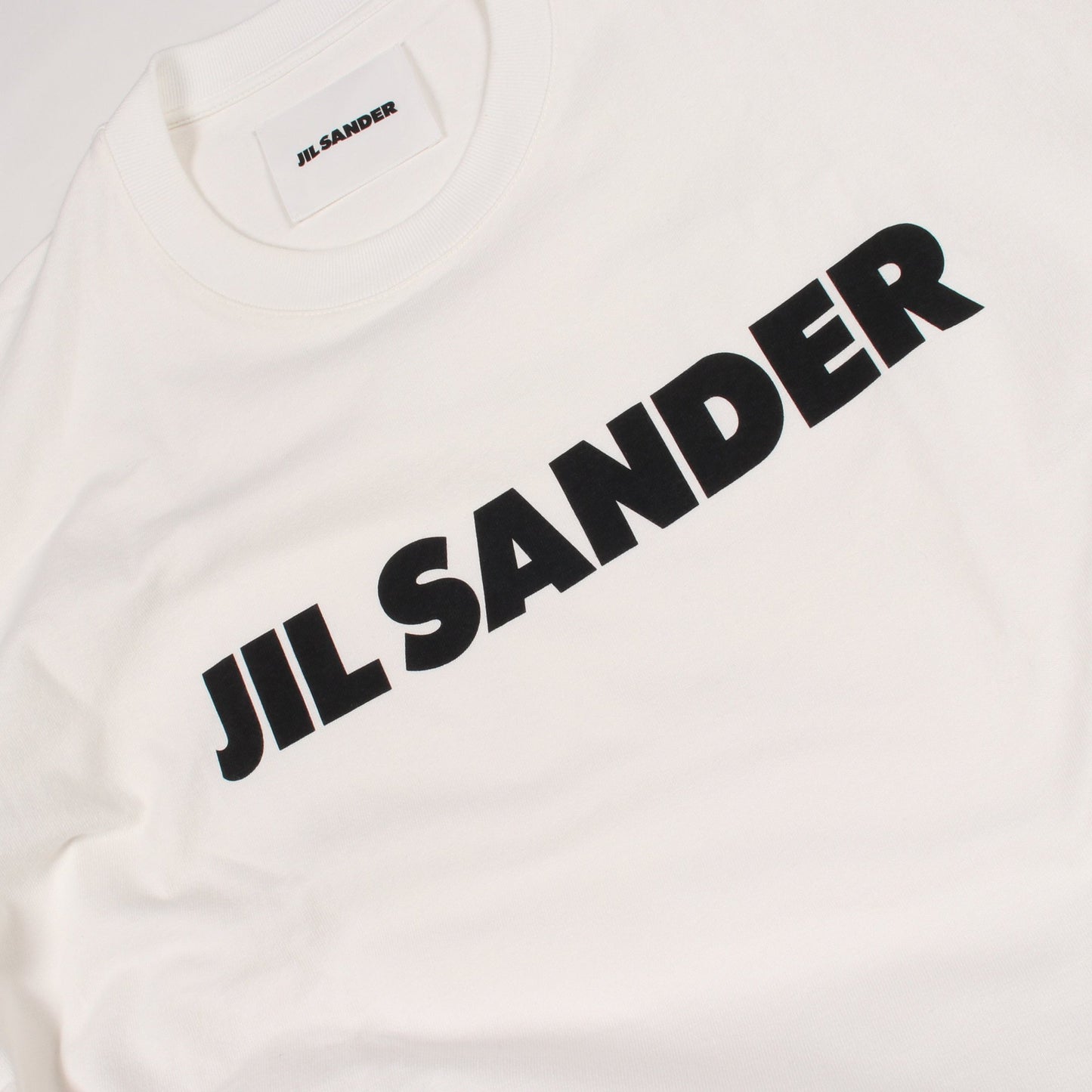 ロゴ 長袖Tシャツ コットン ホワイト ジルサンダー