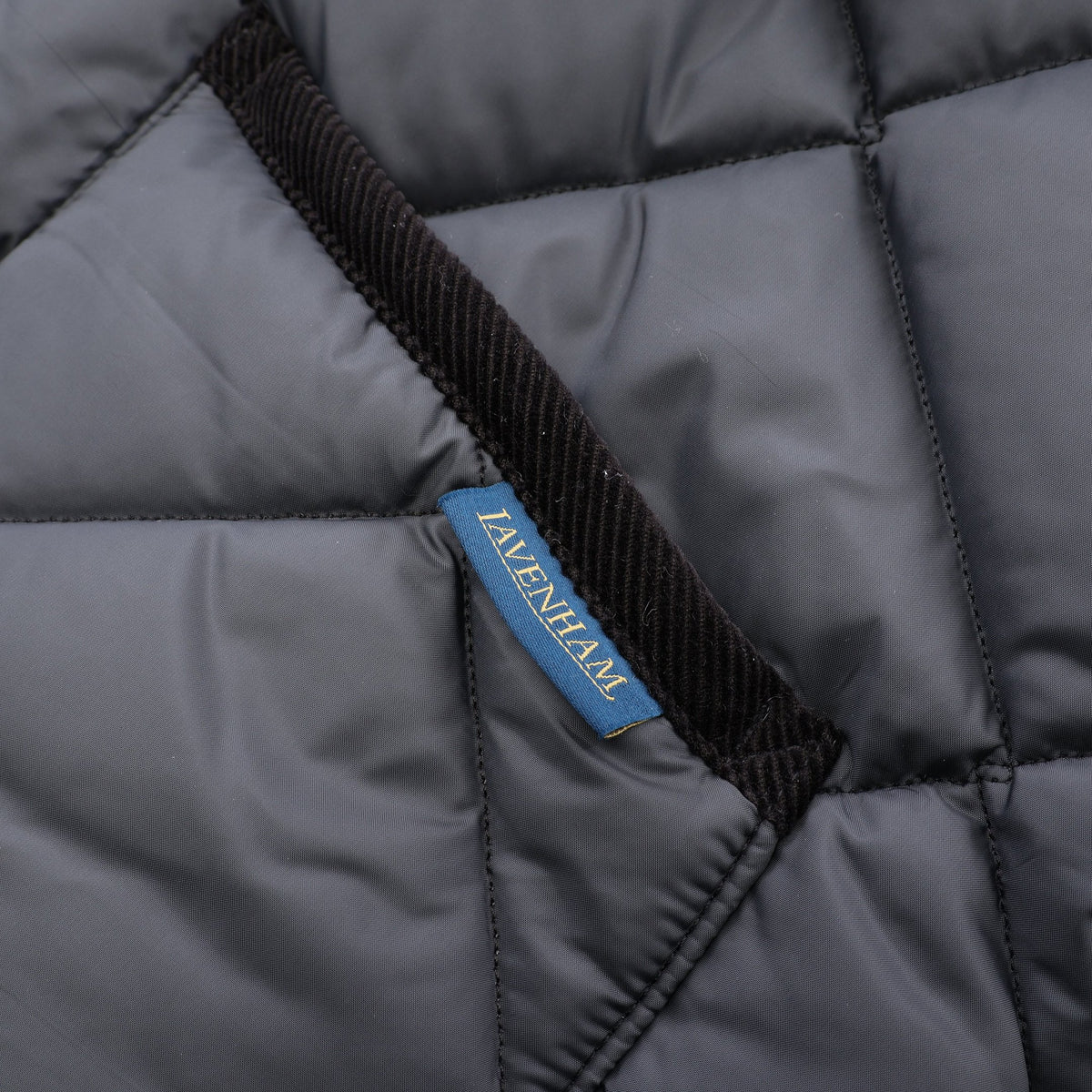 BIG QUILT COLLARLESS JACKET キルティングジャケット ダークグレー ラベンハム