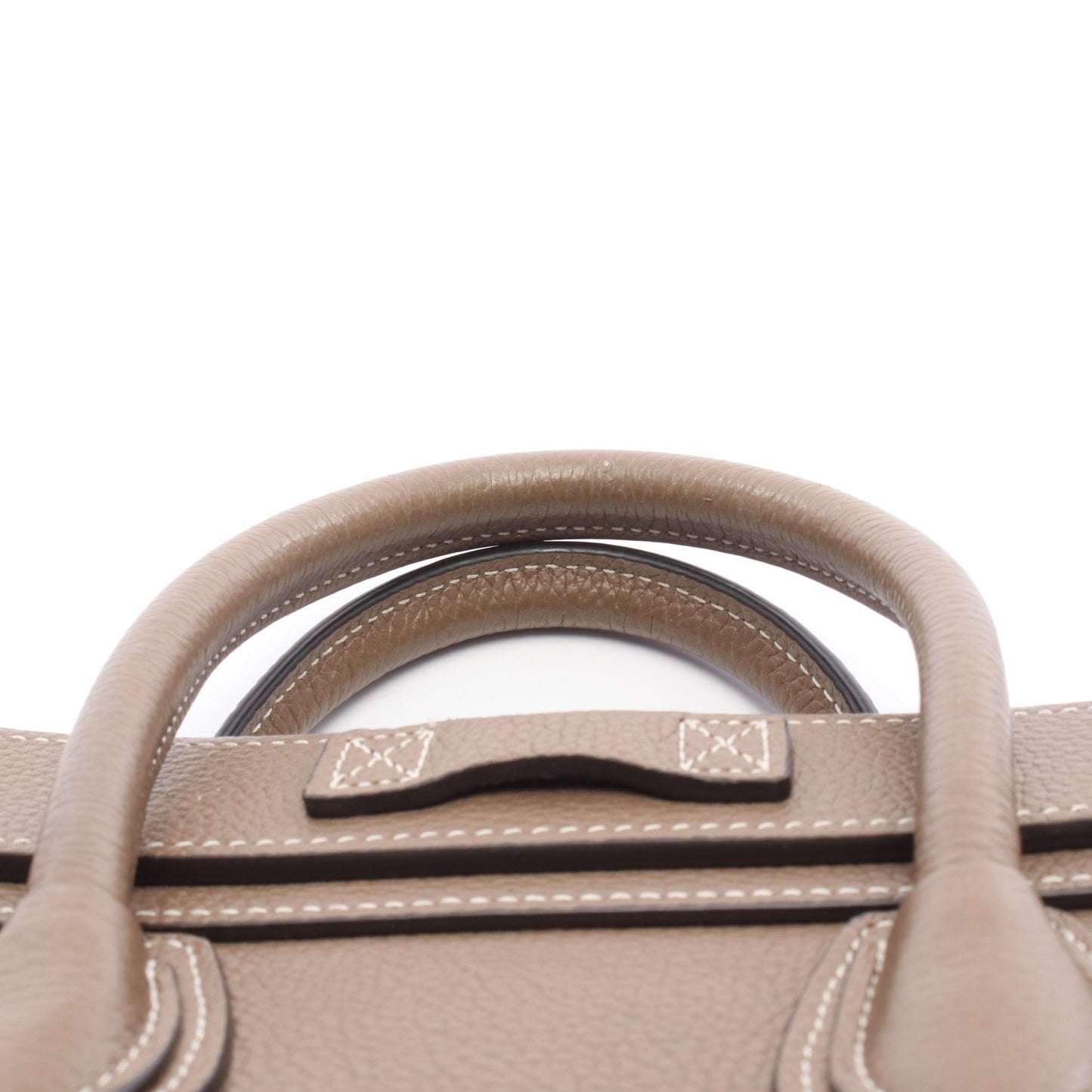 ラゲージ ナノショッパー 2WAY ハンドバッグ レザー グレーベージュ セリーヌ バッグ CELINE