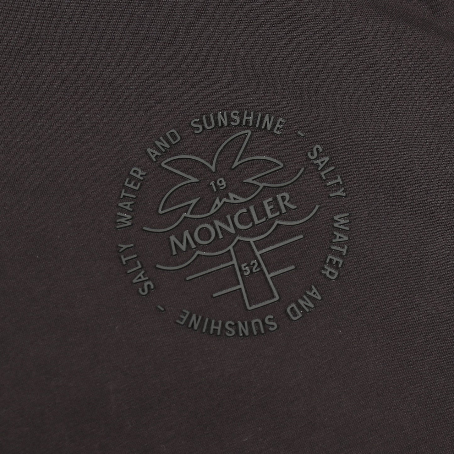 パームツリー バックプリント 半袖Tシャツ コットン ブラック モンクレール
